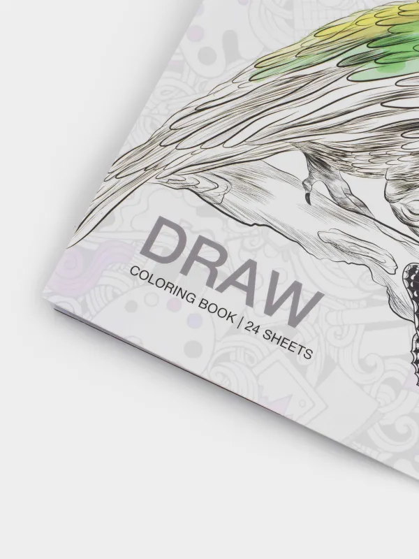 Альбом для раскрашивания, 21х21 см, 24 листа, на кольцах, Животные, Draw creative, image-4