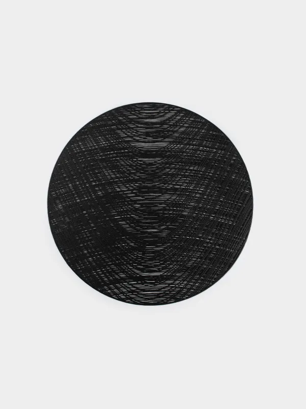 Аспаптарға арналған майлық, 38 см, ПВХ, дөңгелек, қара, Azhur Grid, image-0