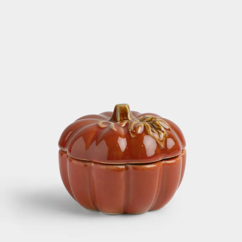 Сақтау ыдысы, 10х8 см, 160 мл, керамика K, қызғылт сары, Асқабақ, Autumn gourds