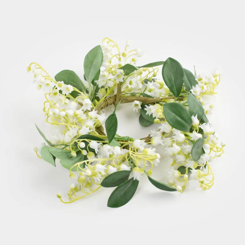 Сәндік гүл шоғы, 9/26 см, пластик, Алқаптың ақ лалагүлдері, May-lily, image-1