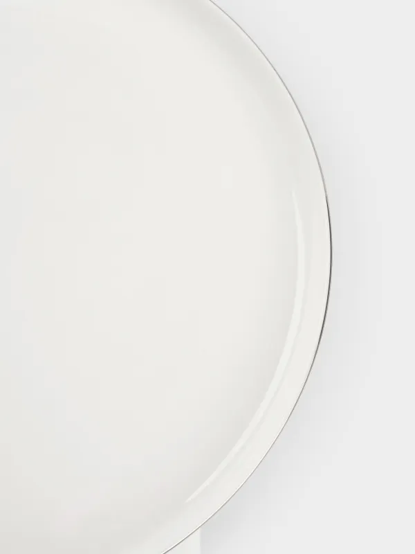 Түскі ас тәрелкесі, 26 см, фарфор F, ақ, Ideal silver, image-3