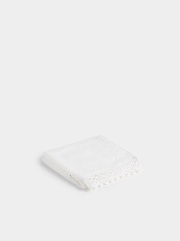 Полотенце, Кружево, молочное, Lace cotton, image-0