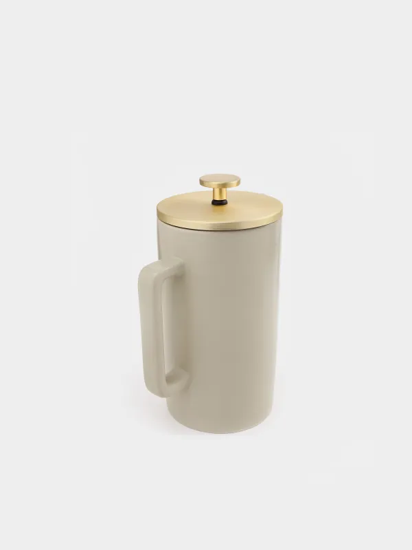 Френч-пресс, 700 мл, керамика/болат, сарғыш-алтын, Latte, image-2