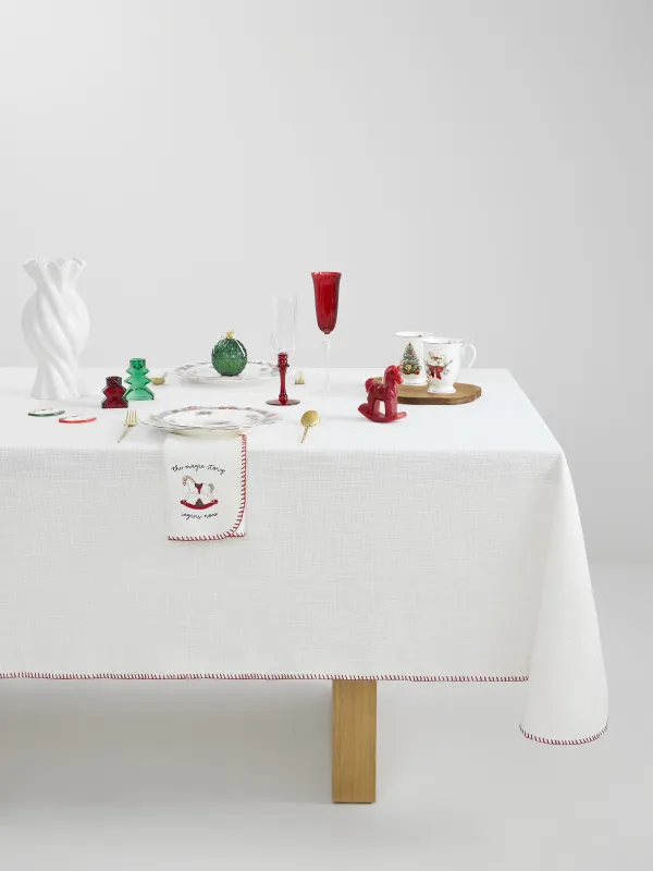 Скатерть, 160х160 см, со строчкой, Рогожка, Gunny traditions, image-0