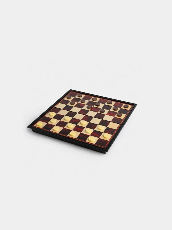 Игра настольная, 25х25 см, шашки/нарды, дорожные, пластик, Hobby light, image-8