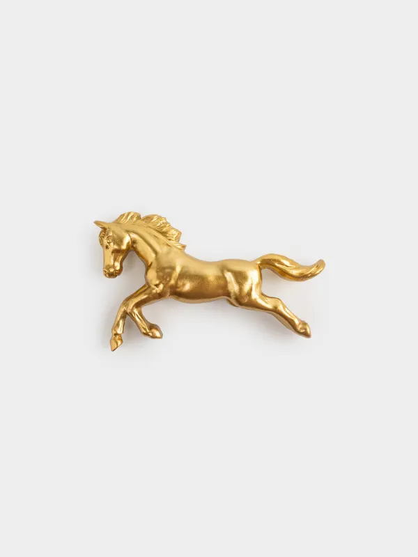 Магнит, 9 см, полирезин, Horse gold, image-0