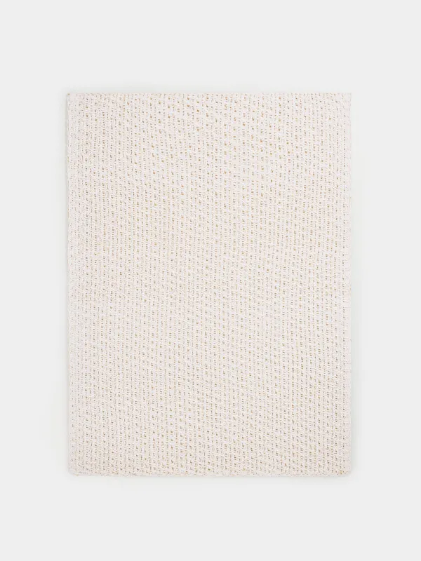 Плед, 127x152 см, вязаный, полиэстер, слоновая кость, Node, image-4