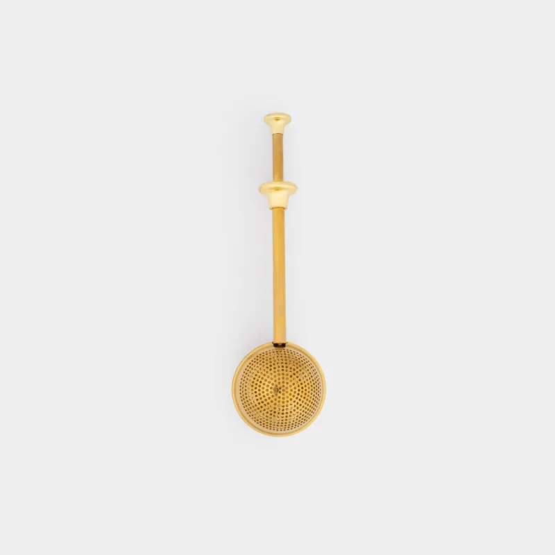 Шай демдеуге арналған сүзгі, 17 см, болат, алтын түстес, Шар, Classic gold
