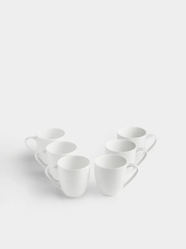 Саптыаяқ, 450 мл, 6 дана, F фарфоры, ақ, Ideal white, image-1