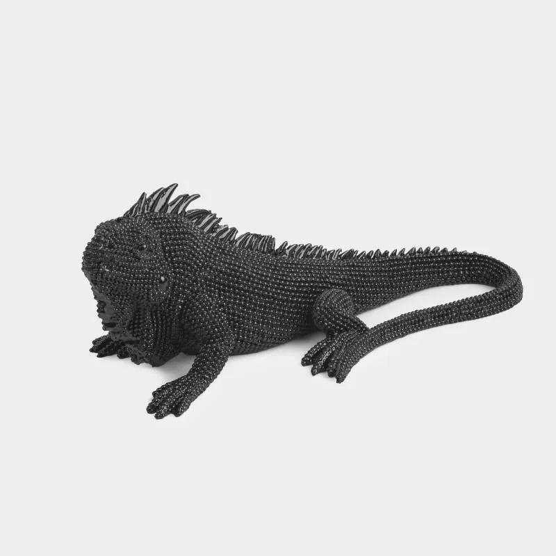 Мүсінше, 20х12 см, полирезин, қара, Игуана, Iguana, image-0