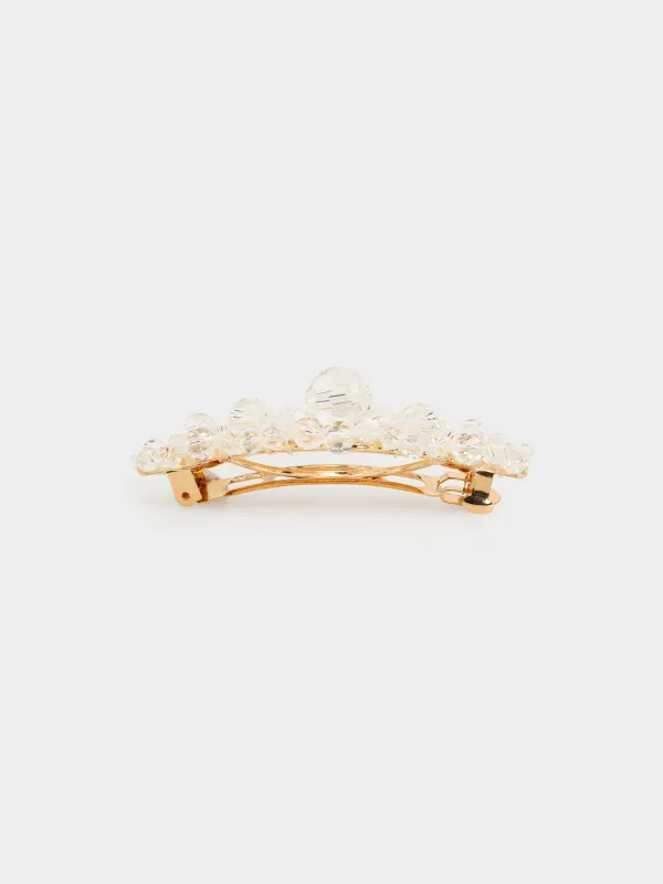 Шаш қыстырғыш, 7 см, металл/шыны, Кристалдар, Jewelry crystal, image-1