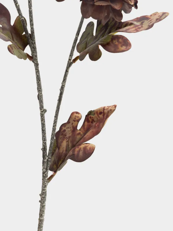 Ветка декоративная, 78 см, Коричневые цветы, Flower garden, image-2