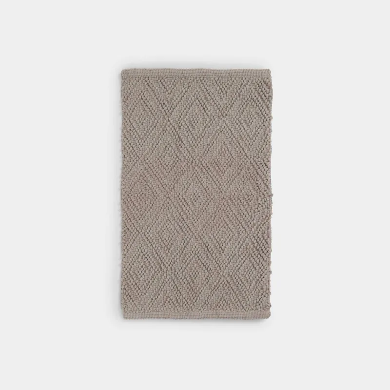 Кілем, 50x80 см, полиэстер/мақта, мокко, гауһар тастар, Rhombic