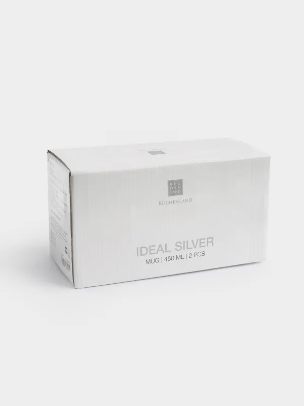 Шыныаяқ, 450 мл, 2 дана, фарфор F, ақ, Ideal silver, image-6