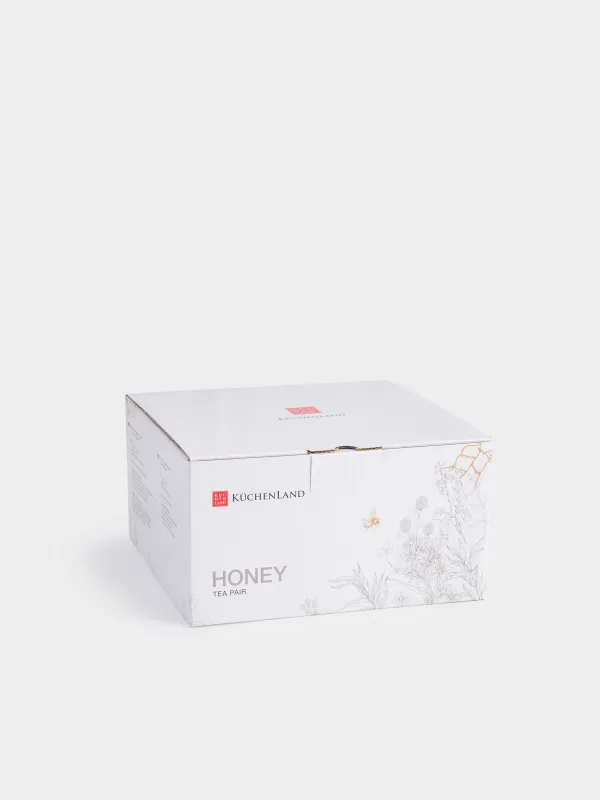 Пара чайная, 350 мл, Пчелы с цветами, Honey, image-5