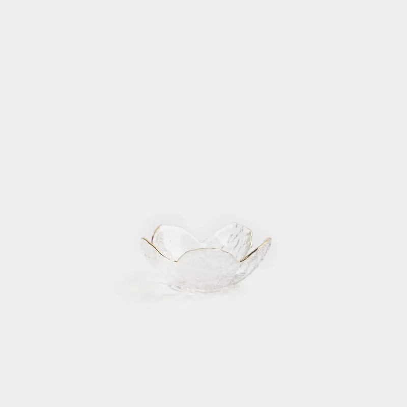 Кесе, 10х4 см, 50 мл, шыны Р, алтын жиегі бар, Гүл, Glacial