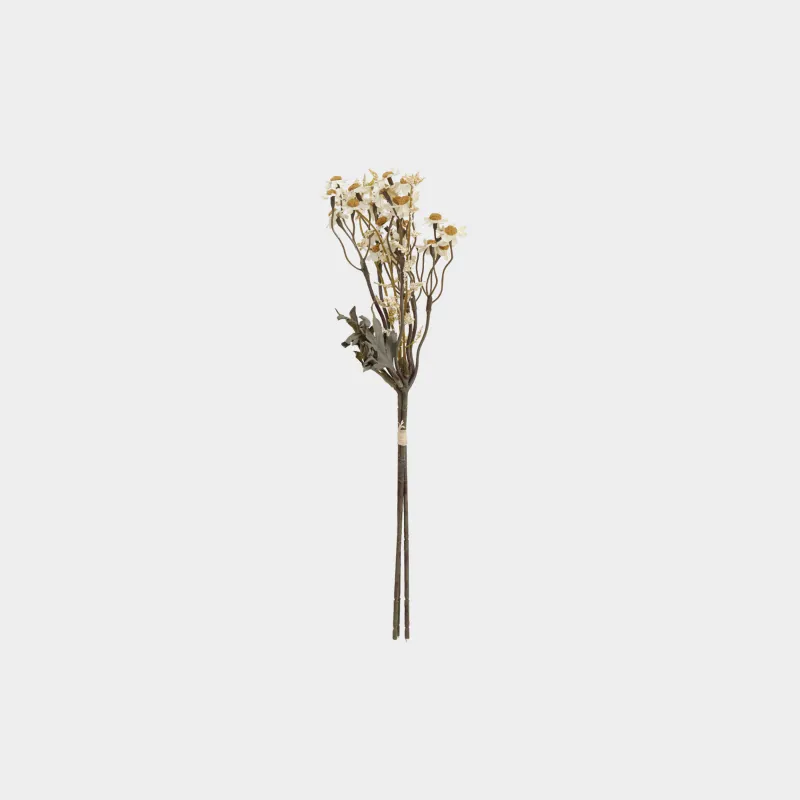 Сәндік гүл шоғы, 35 см, пластик/металл, Ақ түймедақтар, Daisies