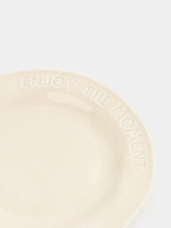 Тарелка обеденная, 27 см, Enjoy the moment, Crumple words, image-1
