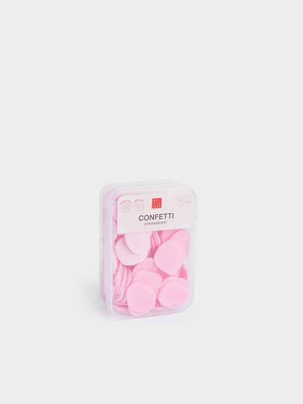 Сабын-конфетти, 2 см, 80 дана, қызғылт, Құлпынай, Жүрек, Confetti, image-0
