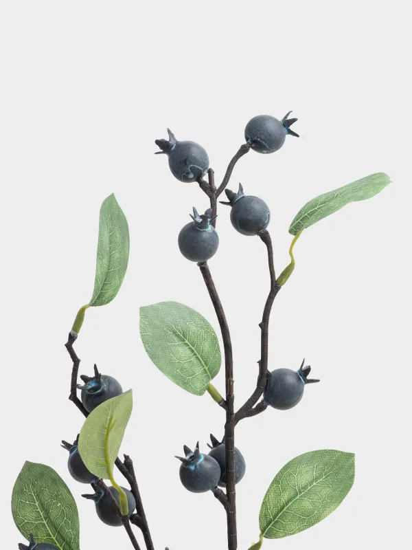Ветка декоративная, 88 cм, пенопласт/пластик, Голубика, Fruit decor, image-3