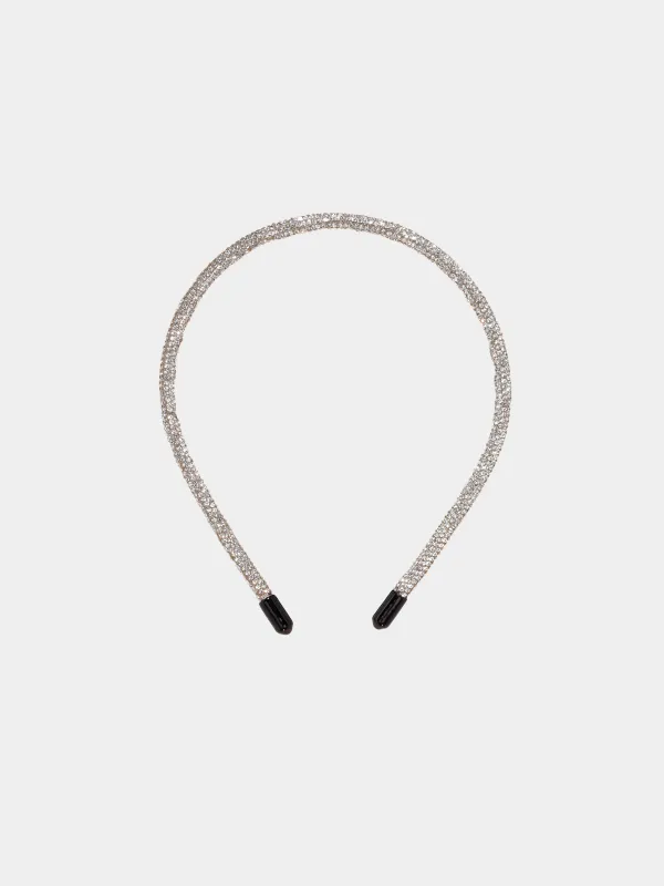 Шаш жиегі, 12х14 см, пластик, күміс, кристалдар, Jewelry crystal, image-0