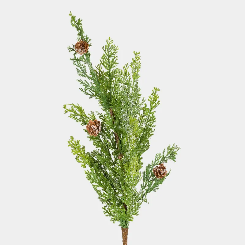 Ветка декоративная, 77 см, Ветка с шишками, Conifer decor, image-1