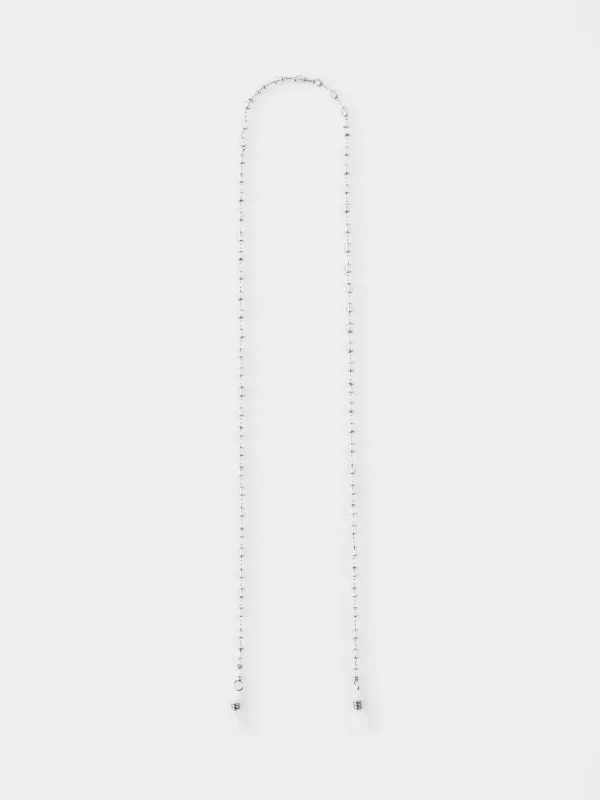 Көзілдірік тізбегі, 65 см, металл, күміс, Моншақтар, Baroque, image-0