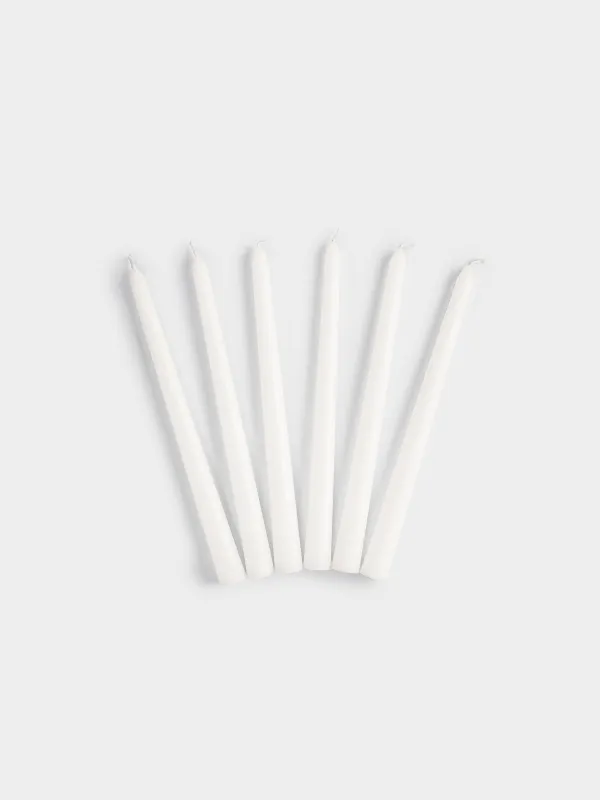 Свеча, 26 см, 6 шт, тонкая, Luxury white, image-3