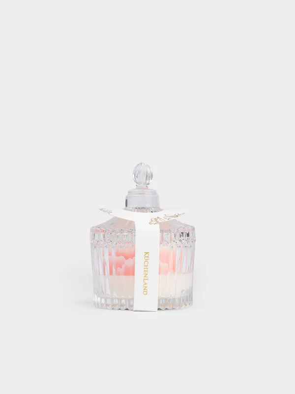 Хош иісті шам, 6х9 см, шам ұстағышта, қақпағы бар, шыны, Blue Bell, Раушан, Rose, image-5
