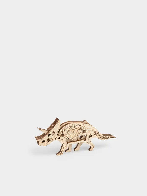 Шығармашылық жиынтығы, 13х6 см, 3D-конструктор, ағаш, Трицератопс, Dino, image-2
