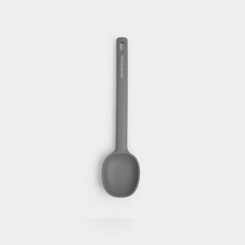 Ложка сервировочная, 28 см, силикон, серая, Grey steel