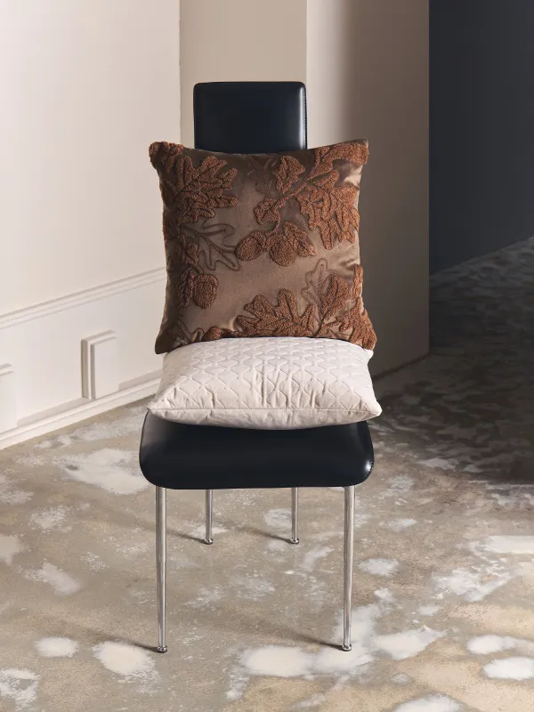 Сәндік жастық, 45х45 см, барқыт, қоңыр, Емен жаңғақтары, Velvet, image-5