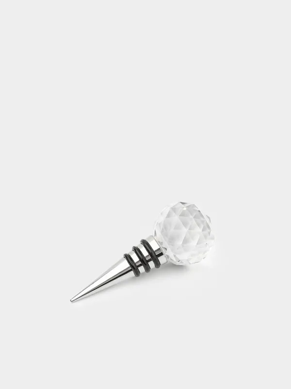 Пробка для винной бутылки, 11 см, сталь/стекло, Бриллиант, Diamond, image-1
