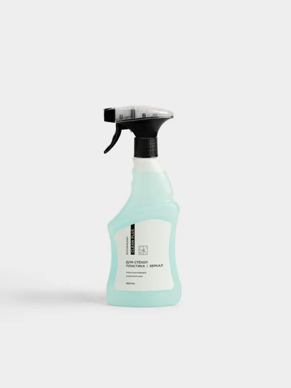 Средство моющее для стекол, пластика и зеркал, 500 мл, Clean plus, image-0