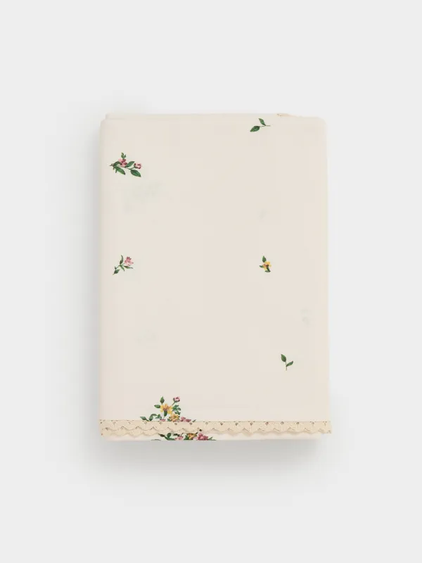 Скатерть, бежевая, с кружевом, El flower, image-9