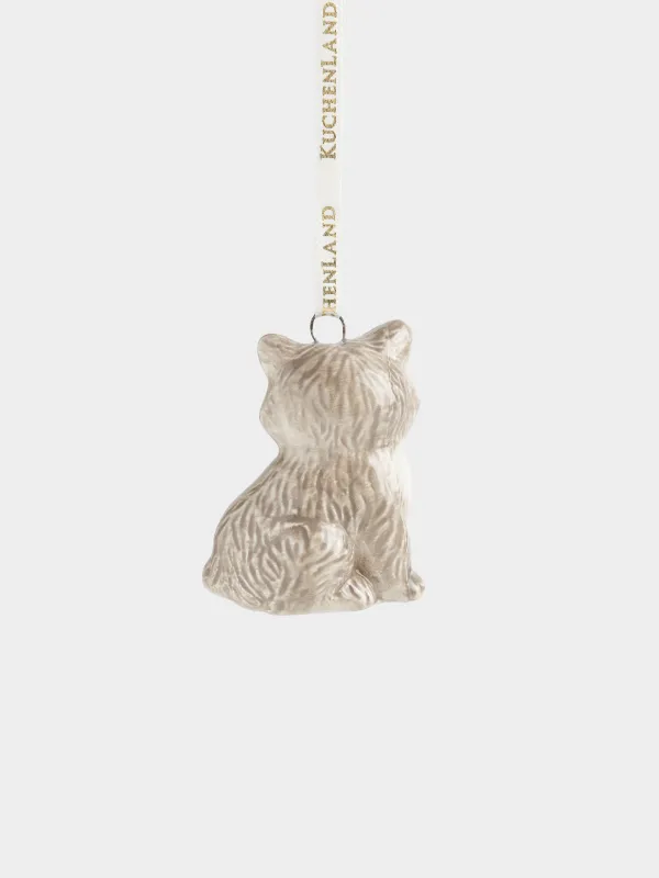 Сәндік аспа, 5 см, D керамика, сүт түстес және қоңыр, Жанат, Raccoon, image-2