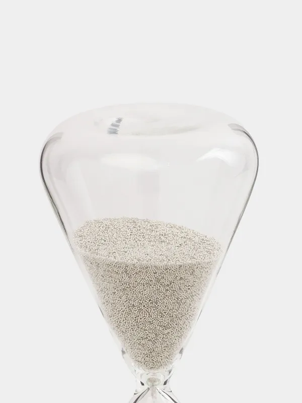 Часы песочные, 16 см, 2 минуты, стекло, серебристые, Sand time, image-3