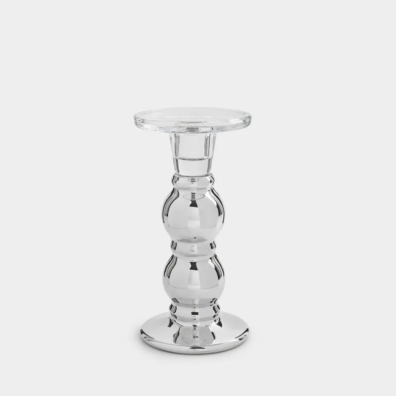 Подсвечник, 18 см, для тонкой свечи, Clear color