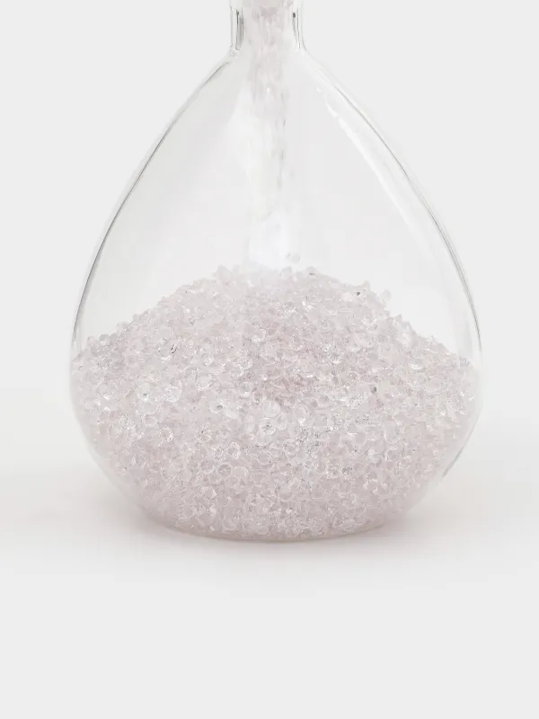 Часы песочные, 20 см, 15 секунд, с кристаллами внутри, стекло, Sand time, image-3