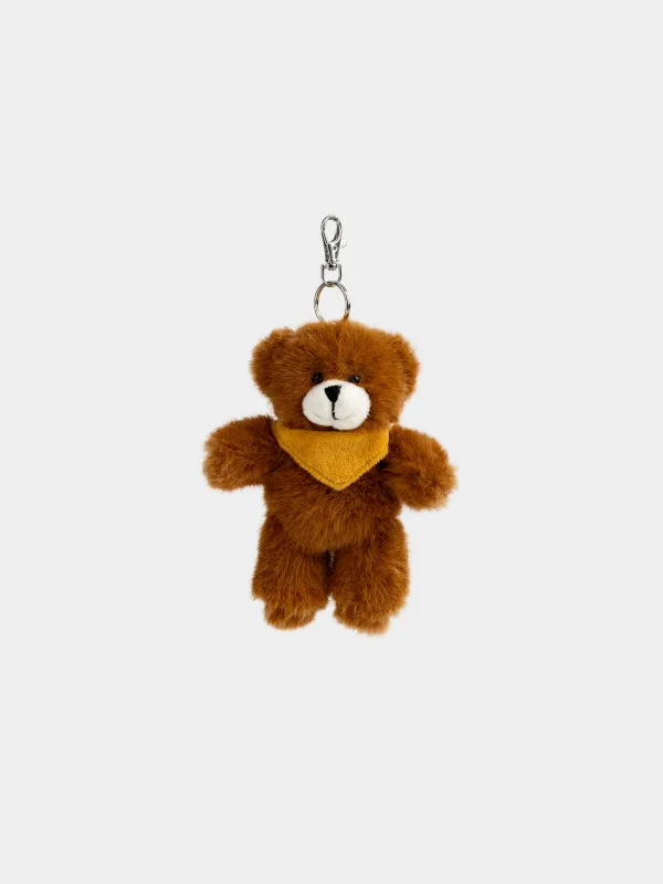 Брелок, 16 см, мягкий, полиэстер/металл, коричневый, Медведь, Bear, image-0