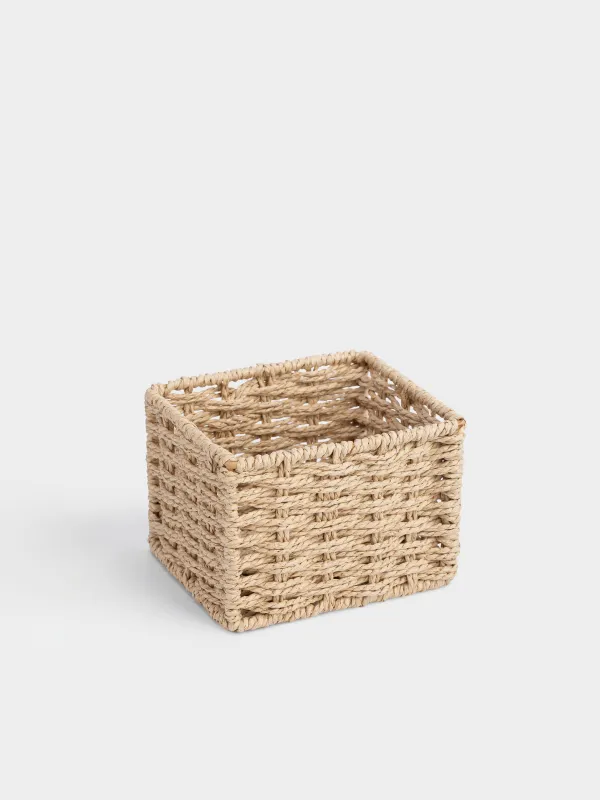 Сүлгі, 30х30 см, 6 дана, садақпен себетте, мақта, бежевый / ақ, Basket towel, image-4
