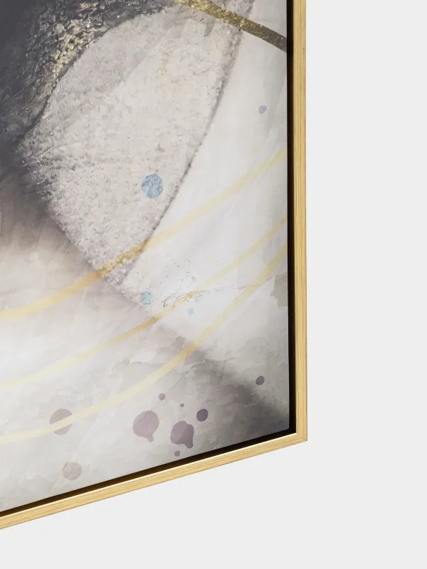 Жақтаудағы сурет, 78х103 см, кенеп, алтын қоңыр, Қыз, Abstract, image-3
