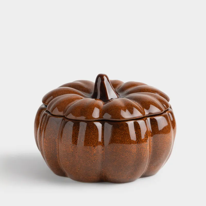 Сақтау ыдысы, 23х16 см, 2.5 л, фарфор Р, қызғылт сары, Асқабақ, Autumn gourds