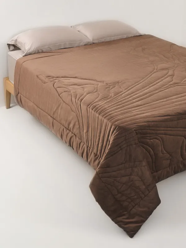 Покрывало, 220х240 см, стеганое, Пальмовые листья, Stitch velvet, image-0