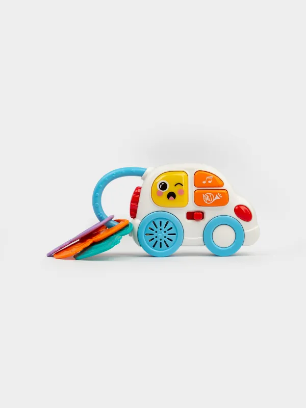 Игрушка-прорезыватель, 20х8 см, музыкальная, с подсветкой, пластик/полипропилен, Машина, Traffic, image-0