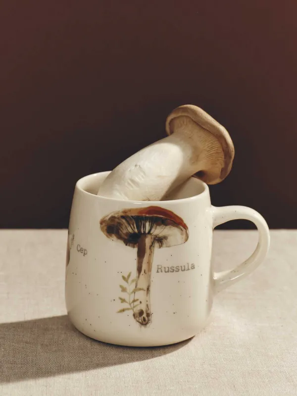 Саптыаяқ, 500 мл, фарфор N, сүт түстес, Саңырауқұлақтар, Autumn gifts, image-6