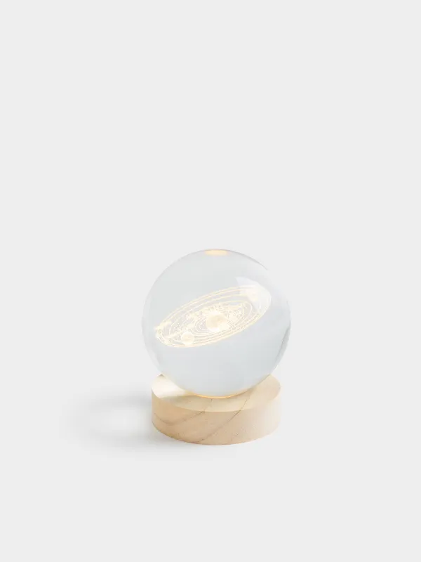 Светильник декоративный, 10 см, стекло/дерево, Планеты, Illumination, image-0