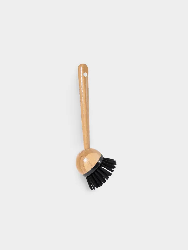 Щетка для уборки, 21 см, пластик/бамбук, черная, Black clean, image-0