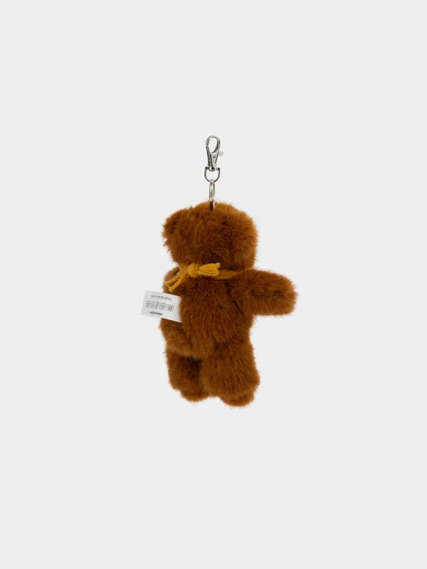 Брелок, 16 см, мягкий, полиэстер/металл, коричневый, Медведь, Bear, image-1
