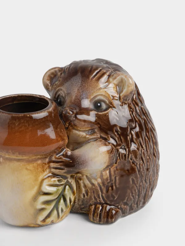 Подставка для зубочисток, коричневая, Hedgehog, image-1
